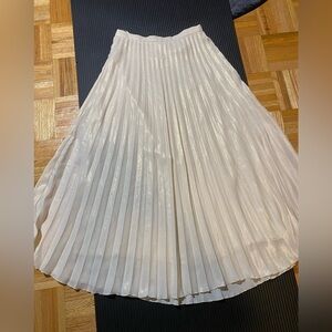 Mango suit XS light gold pleated skirt